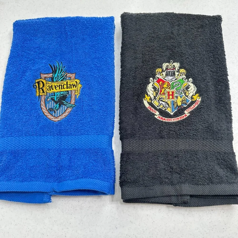 Harry Potter Towels Embroidered Ravenclaw Hand Towel Set Hogwarts Wizard Witch